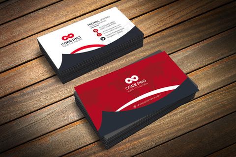 大气红黑商务风格名片