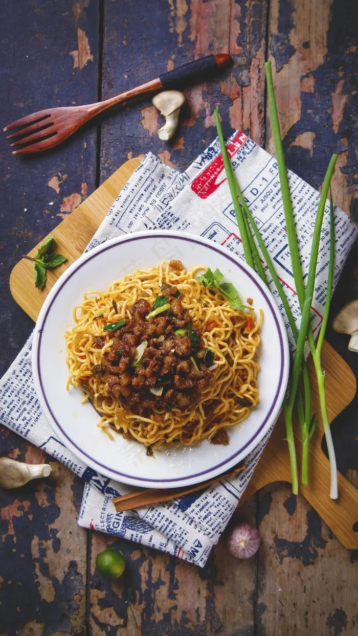美食诱惑面条高清摄影图片