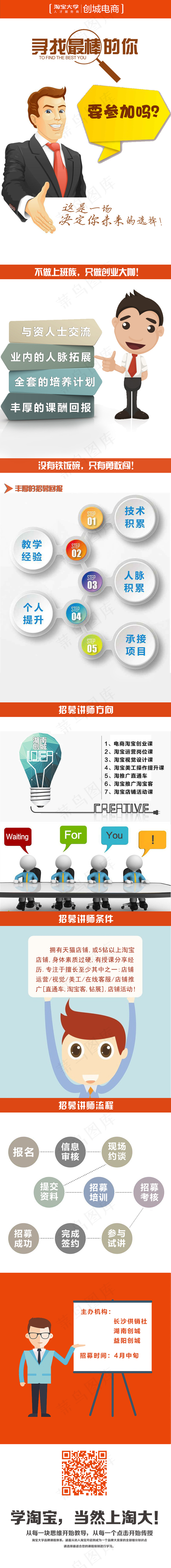 招聘海报商务宣传邀请函企业微信图文PSDpsd模版下载
