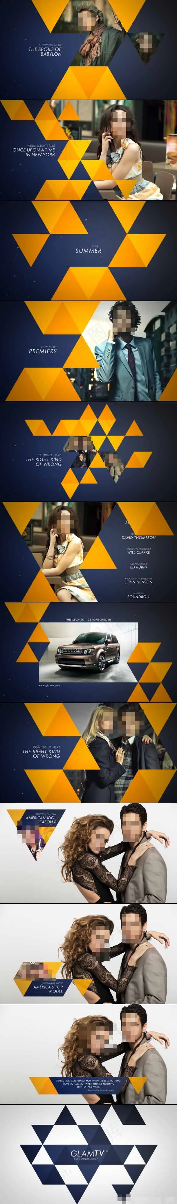 电视栏目包装动画AE模版psd模版下载