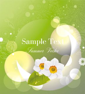 春天植物绿色背景矢量素材