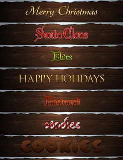 黄金字和糖果立体字样式