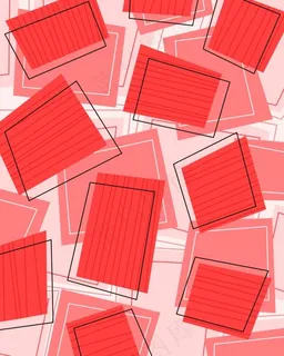 红色几何图形布料印花