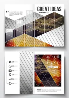 高端简约名片和宣传册内页设计矢量素材