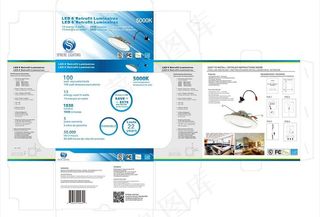 LED灯英文彩盒设计