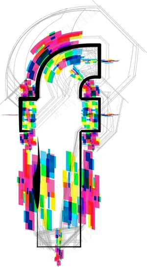 插图插画矢量字体的字母F