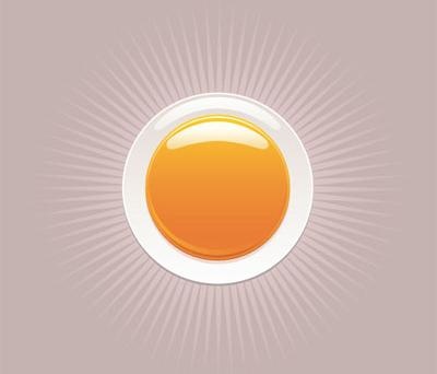 橙色水晶圆形矢量素材ai矢量模版下载