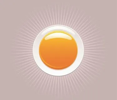 橙色水晶圆形矢量素材