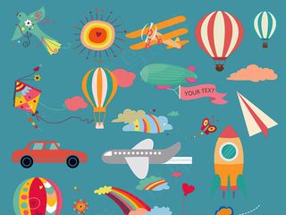 清新卡通海报背景素材