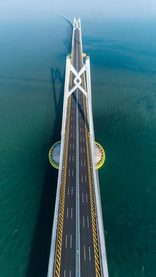 俯拍港珠澳大桥高清摄影图片