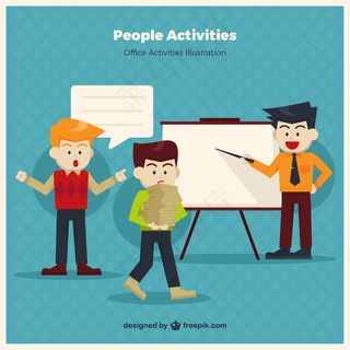 卡通商业精英矢量图片