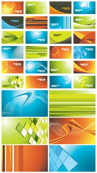 经典商业卡片背景矢量素材