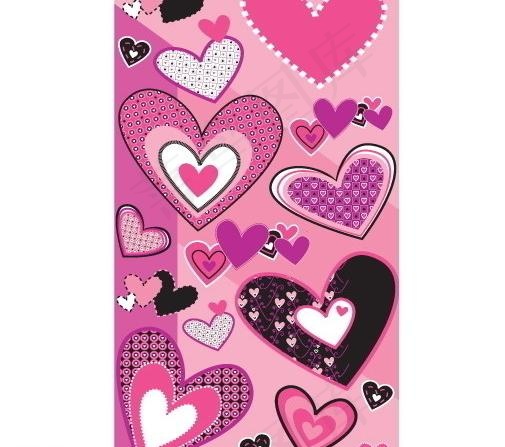 韩国卡通心花纸图片