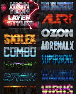 12款科技感十足的艺术字PS样式