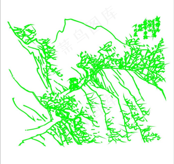 山水风景图片cdr矢量模版下载