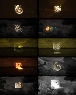 旧金属质感的电影标志演绎AE模板