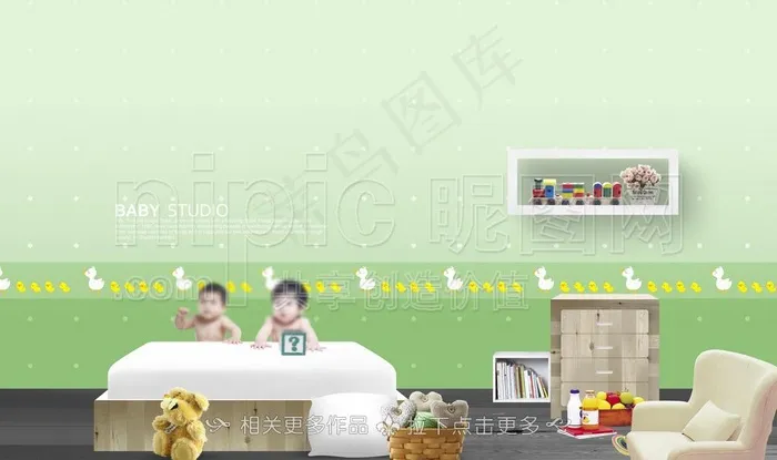 可爱宝宝图片(5200X3380(DPI:300))psd模版下载