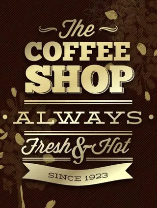 咖啡海报背景矢量素材图片