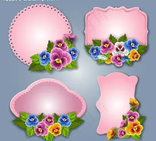 欧式花纹边框矢量素材图片