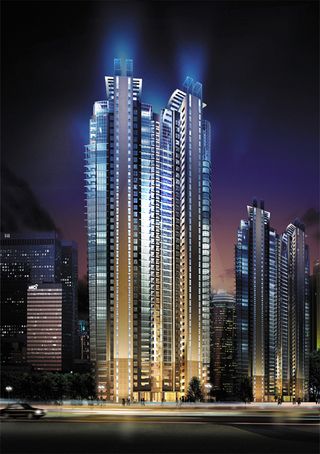 高楼大厦都市夜景PSD素材