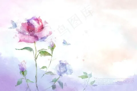 时尚手绘花色花朵图片