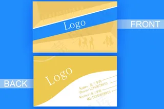 淡黄色 优雅高端立体空间名片