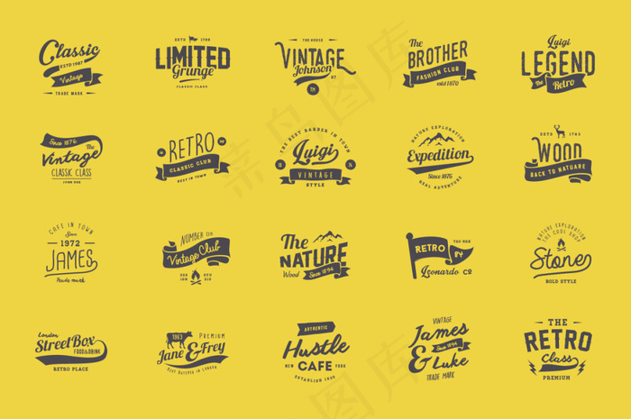 20 垃圾摇滚风格 Logos