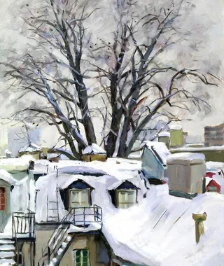 寒冬的村庄图片