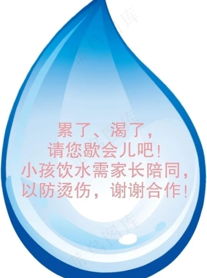 饮水区温馨提示牌图片cdr矢量模版下载