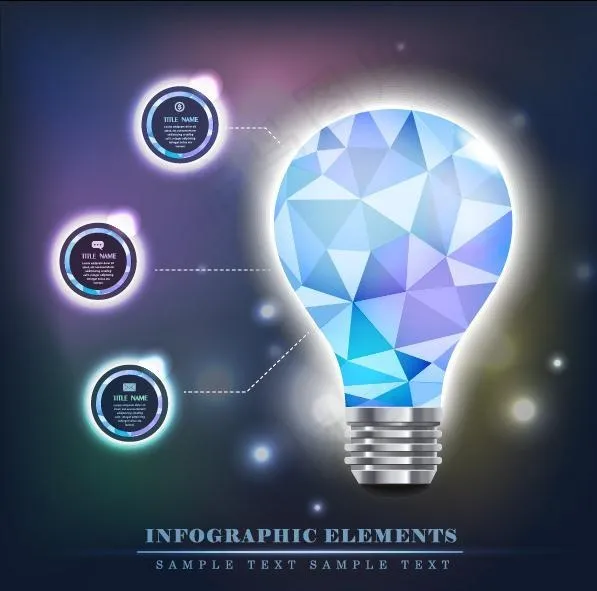 灯泡数据图eps,ai矢量模版下载
