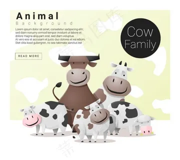 卡通奶牛漫画图片