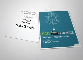 欧美海报宣传页样机