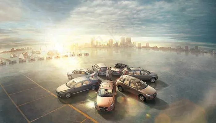 沃尔沃全车系广告图片(11024X6299(DPI:350))psd模版下载