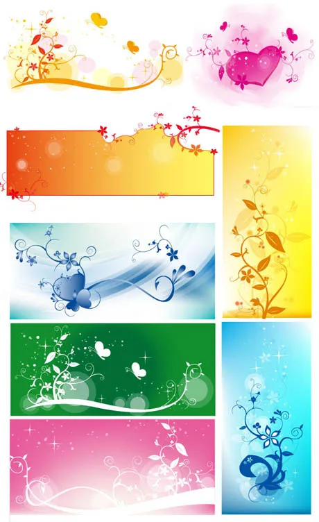 8情人节心形花纹矢量ai矢量模版下载