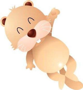 卡通动物小松鼠PSD素材