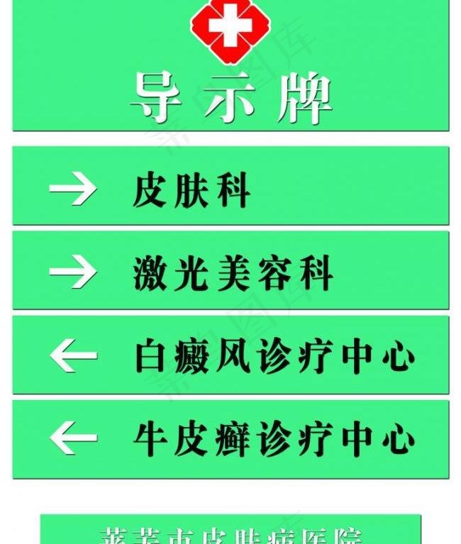 皮肤病医院导示牌图片