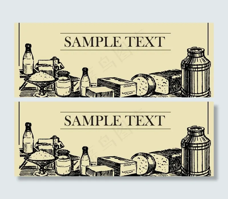 食物食品欧式banner矢量素材图...eps,ai矢量模版下载