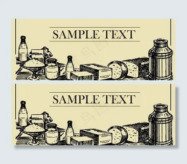 食物食品欧式banner矢量素材图...