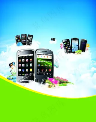 天翼智能手机多精彩（分层精细）图片