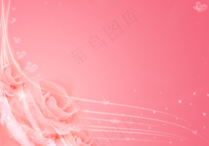 梦幻粉色玫瑰花高清背景图片 