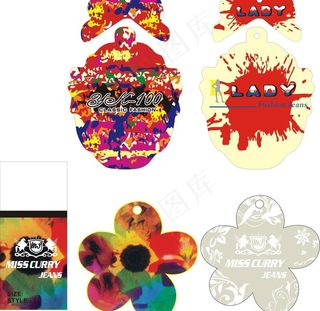 女装牛仔服装吊牌图片