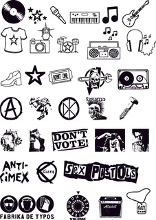 时尚生活图形剪影矢量素材