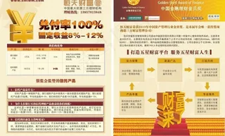 金融理财宣传单页图片