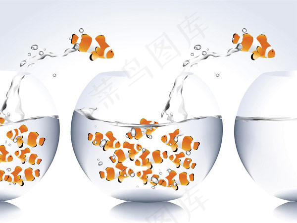 矢量素材的鱼缸