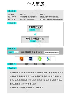 简历模板矢量图片