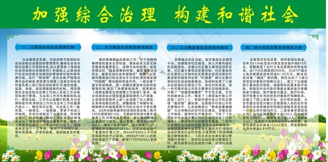 综合治理 宣传栏(45720X45720)cdr矢量模版下载