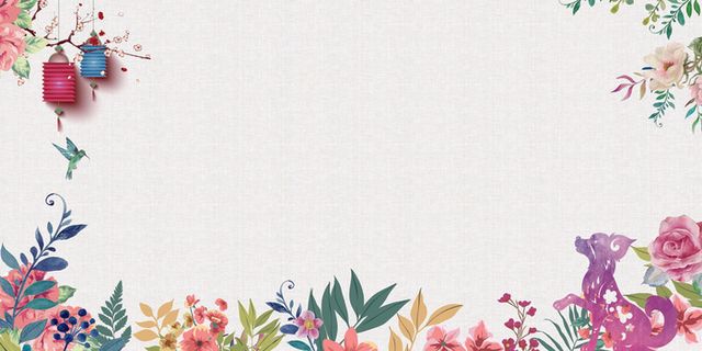 小清新婚礼签到海报背景展板素材