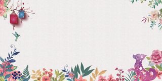 小清新婚礼签到海报背景展板素材