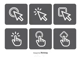 鼠标点击向量图标集