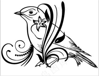 小鸟花纹
